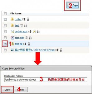 Arvixe主机中如何复制文件